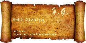 Hohl Gizella névjegykártya