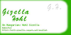 gizella hohl business card